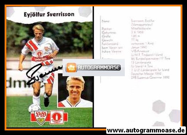Autogramm Fussball | VfB Stuttgart | 1993 | Eyjölfur SVERRISSON