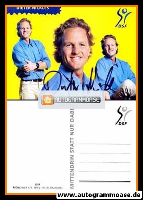 Autogramm TV | DSF | Dieter NICKLES | 1990er (Portrait Color)
