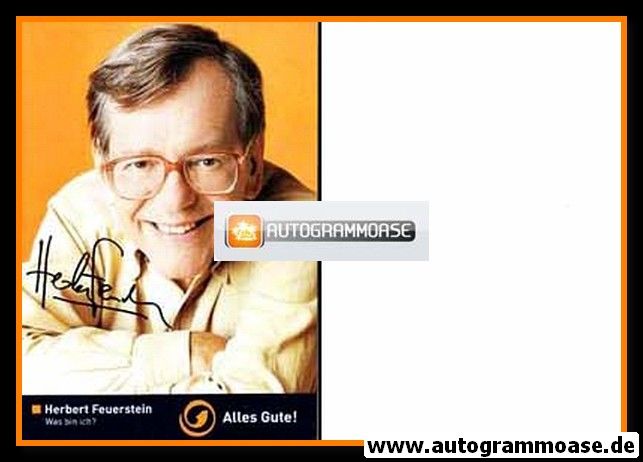 Autogramm TV | Kabel1 | Herbert FEUERSTEIN | 2000er "Was Bin Ich" (Portrait Color)