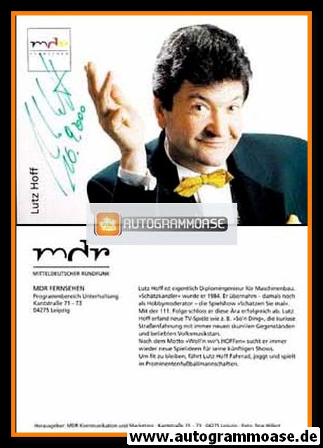 Autogramm TV | MDR | Lutz HOFF | 2000er (Portrait Color)
