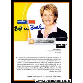 Autogramm TV | MDR | Birgit VON DERSCHAU | 2006 "Kripo Live" (Jehnichen)