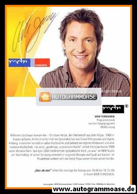 Autogramm TV | MDR | Christian HENZE | 2006 "Hier Ab Vier" (Portrait Color Jehnichen)