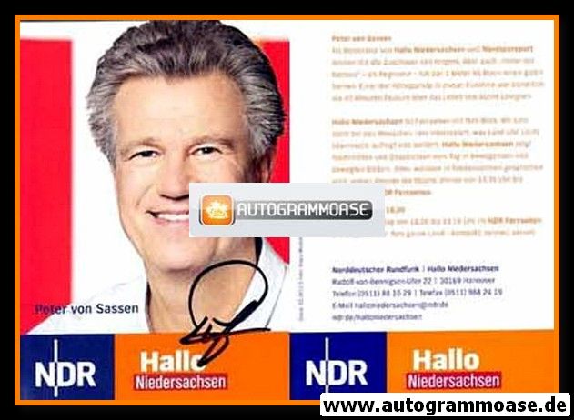 Autogramm TV | NDR | Peter VON SASSEN | 2000er "Hallo Niedersachsen"