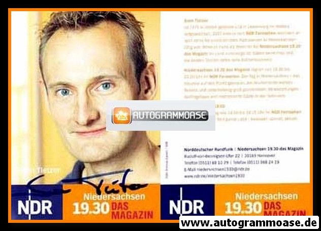 Autogramm TV | NDR | Sven TIETZER | 2000er "Niedersachsen Magazin" (Garrels)