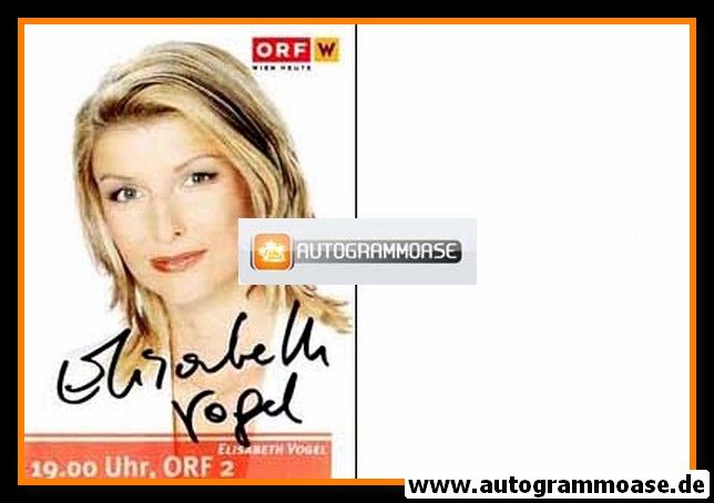 Autogramm TV | ORF2 | Elisabeth VOGEL | 2000er (Portrait Color) 