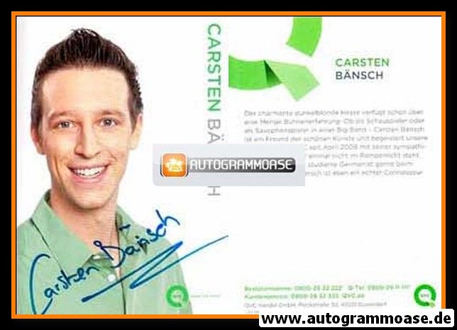 Autogramm TV | QVC | Carsten BÄNSCH | 2010er (Portrait Color) grün