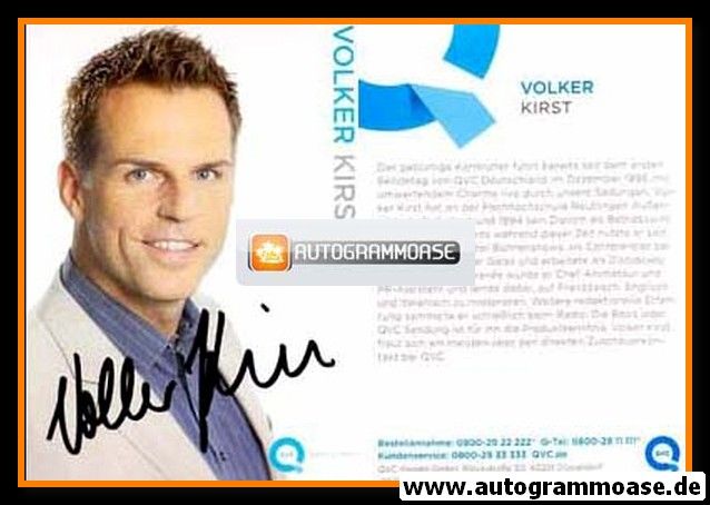 Autogramm TV | QVC | Volker KIRST | 2010er (Portrait Color) hellblau