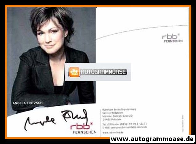 Autogramm TV | RBB | Angela FRITZSCH | 2010er (Portrait Color)