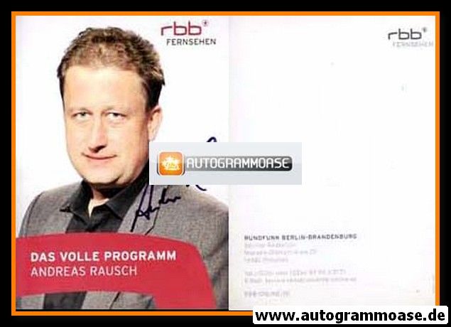Autogramm TV | RBB | Andreas RAUSCH | 2010er (Portrait Color)