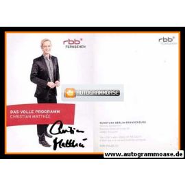 Autogramm TV | RBB | Christian MATTHEE | 2010er (Portrait Color)
