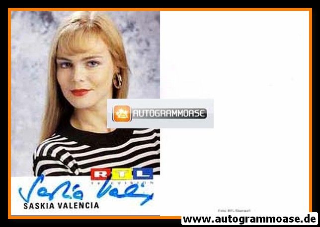 Autogramm TV | RTL | Saskia VALENCIA | 1980er (Portrait Color)