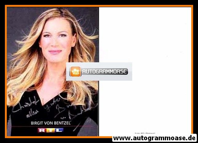 Autogramm TV | RTL | Birgit VON BENTZEL | 2010er (Portrait Color) Gregorowius