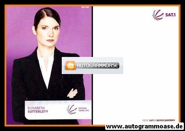 Autogrammkarte TV | SAT1 | Elisabeth SUTTERLÜTY | 2000er (Portrait Color)