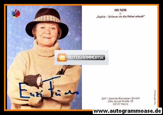 Autogramm TV | SAT1 | Enzi FUCHS | 1997 "Sophie" (Portrait Color) Rauner