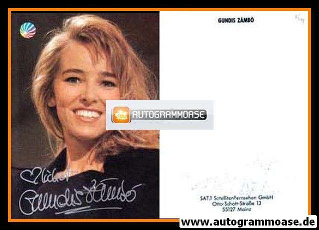 Autogramm TV | SAT1 | Gundis ZAMBO | 2000er (Portrait Color)