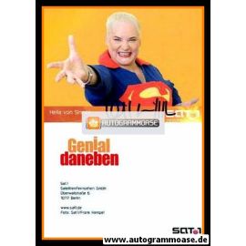 Autogramm TV | SAT1 | Hella VON SINNEN | 2000er "Genial Daneben" (Portrait Color) Hempel