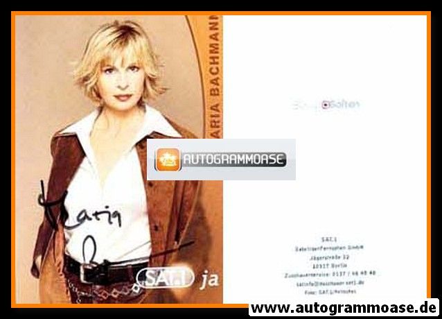 Autogramm TV | SAT1 | Maria BACHMANN | 2000er "Sommer Und Bolten"
