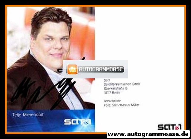 Autogramm TV | SAT1 | Tetje MIERENDORF | 2000er (Portrait Color) Müller