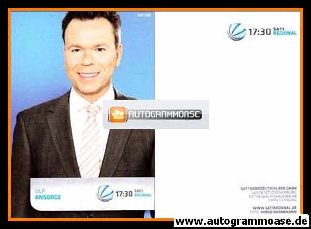 Autogrammkarte TV | SAT1 | Ulf ANSORGE | 2010er "17:30 Regional"