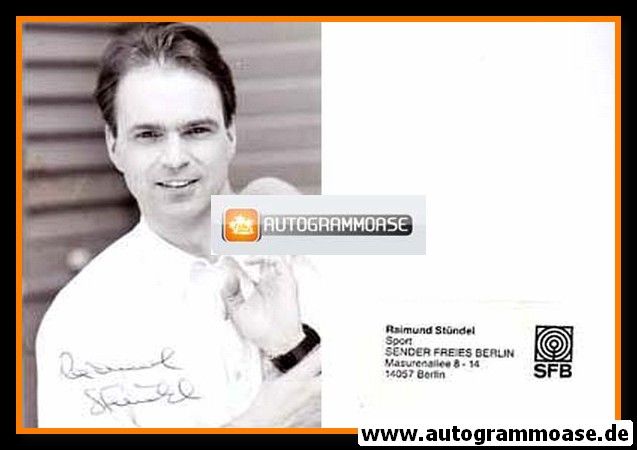 Autogramm TV | SFB | Raimund STÜNDEL | 1990er Foto (Portrait SW)