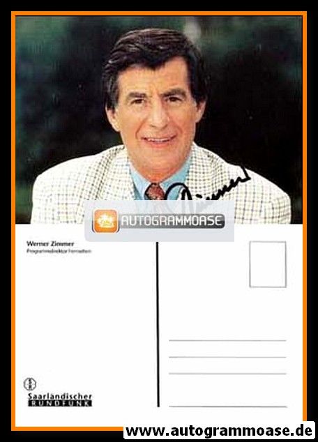Autogramm TV | SR | Werner ZIMMER | 1980er (Portrait Color)