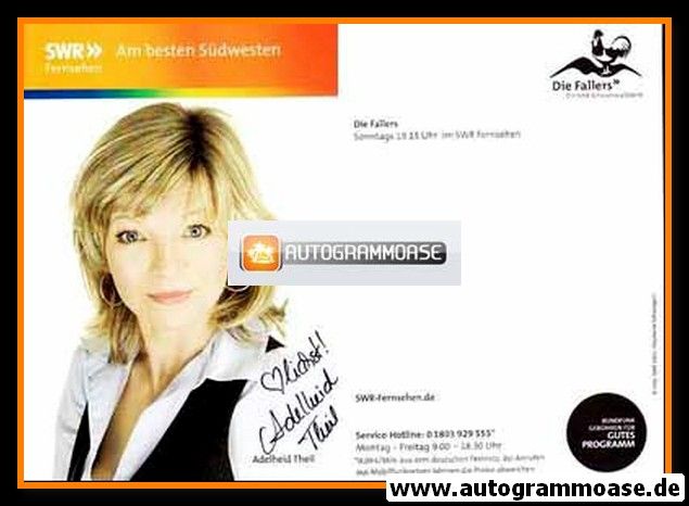 Autogramm TV | SWR | Adelheid THEIL | 2012 "Die Fallers"