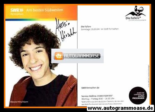 Autogramm TV | SWR | Alessio HIRSCHKORN | 2012 "Die Fallers"