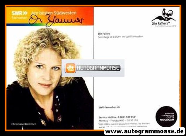 Autogramm TV | SWR | Christiane BRAMMER | 2012 "Die Fallers" 
