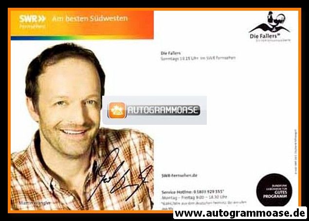 Autogramm TV | SWR | Martin WANGLER | 2012 "Die Fallers" 