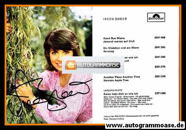 Autogramm Schlager | Ireen SHEER | 1973 "Good By Mama" (Polydor)