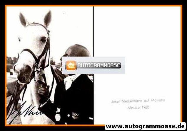 Autogramm Reiten | Josef NECKERMANN | 1968 (Portrait SW Mariano) OS-Gold