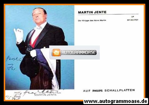 Autogramm Schauspieler | Martin JENTE | 1970 "Knigge Herr Martin" (Portrait Color Philips)