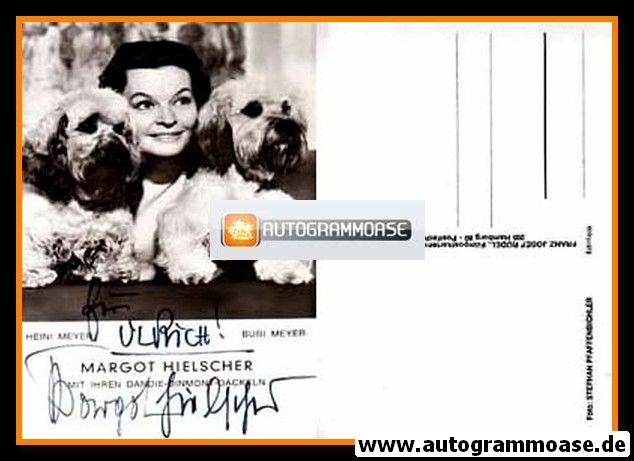 Autogramm Schauspieler | Margot HIELSCHER | 1970er (Portrait SW Rüdel) 2