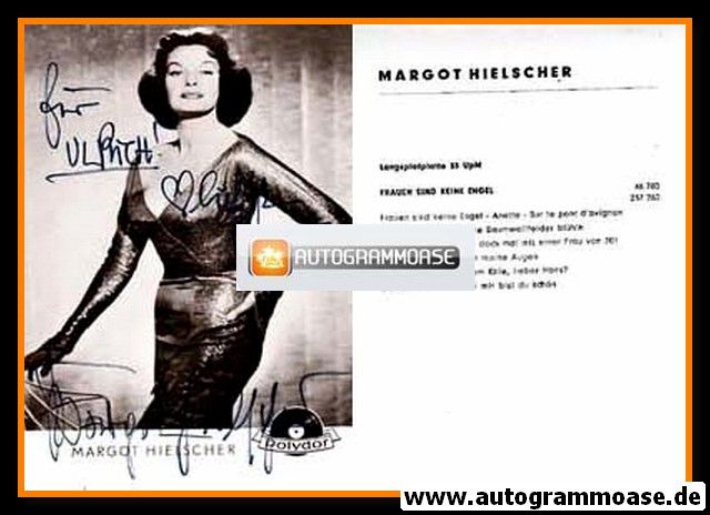 Autogramm Schauspieler | Margot HIELSCHER | 1943 "Frauen Sind Keine Engel" (Polydor)