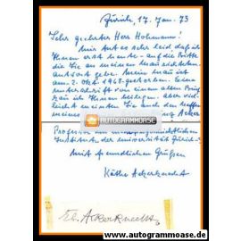 Autograph Wissenschaft | Eberhard ACKERKNECHT | 1960er (Brief Ehefrau)
