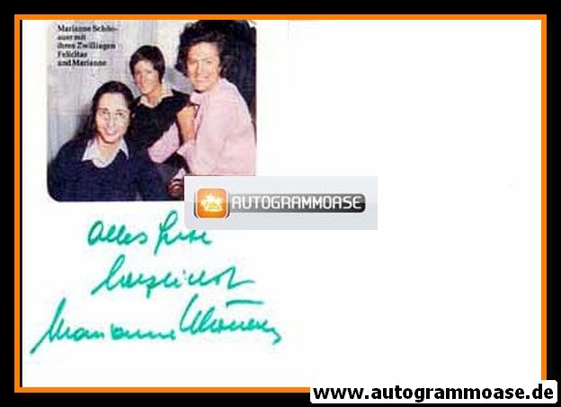 Autograph Schauspieler | Marianne SCHÖNAUER 