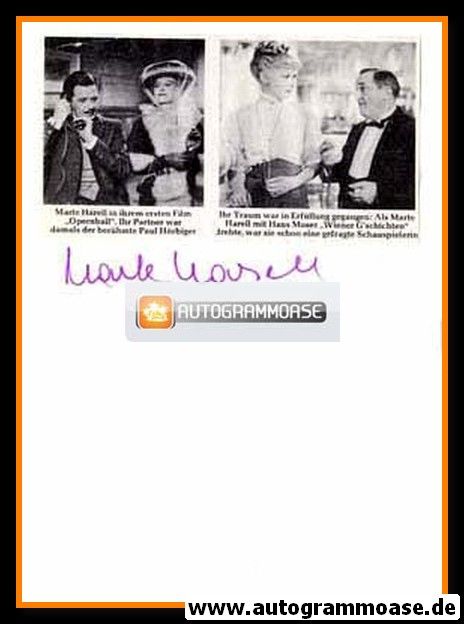 Autograph Schauspieler | Marte HARELL 