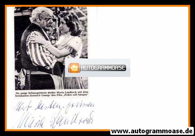 Autograph Schauspieler | Maria LANDROCK 