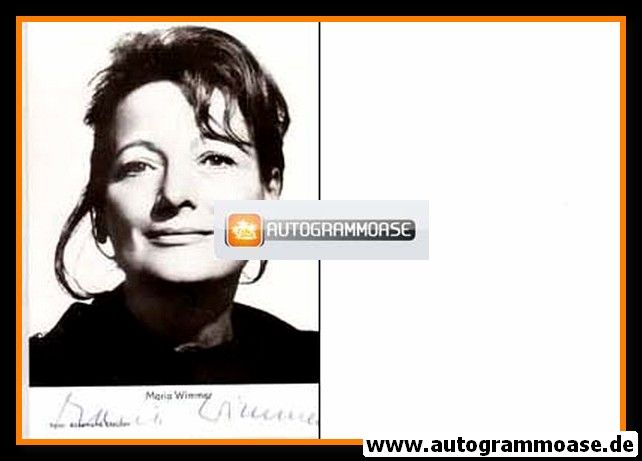 Autogramm Schauspieler | Maria WIMMER | 1970er (Portrait SW Clausen)