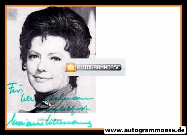 Autogramm Schauspieler | Marianne SCHÖNAUER | 1970er (Portrait SW Clausen)