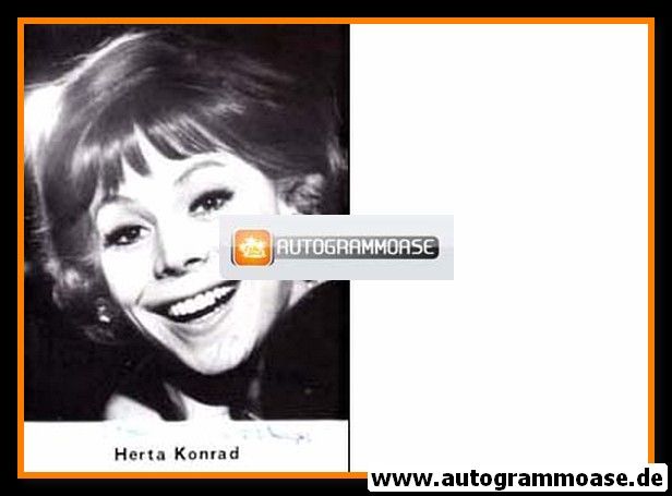 Autogramm Schauspieler | Herta KONRAD | 1970er (Portrait SW)