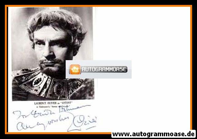 Autogramm Film (UK) | Laurence OLIVIER | 1950er "Antony And Cleopatra"