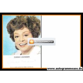 Autogramm Film (Schweden) | Zarah LEANDER | 1970er (Portrait Color TV)