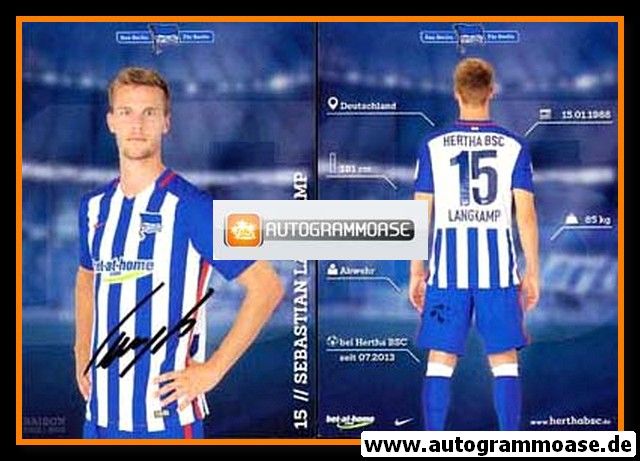 Autogramm Fussball | Hertha BSC Berlin | 2015 | Sebastian LANGKAMP