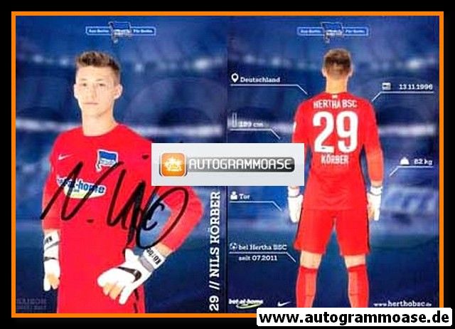 Autogramm Fussball | Hertha BSC Berlin | 2015 | Nils KÖRBER