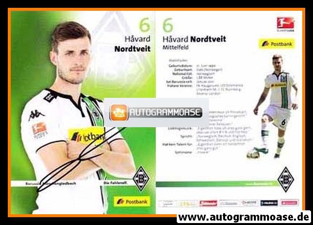 Autogramm Fussball | Borussia Mönchengladbach | 2015 | Havard NORDTVEIT