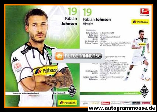 Autogramm Fussball | Borussia Mönchengladbach | 2015 | Fabian JOHNSON