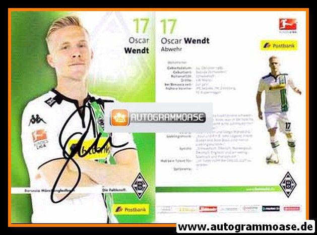 Autogramm Fussball | Borussia Mönchengladbach | 2015 | Oscar WENDT