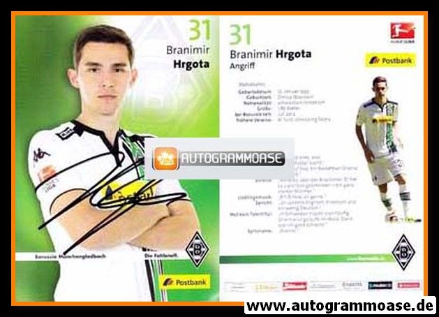 Autogramm Fussball | Borussia Mönchengladbach | 2015 | Branimir HRGOTA