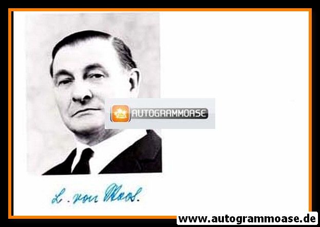 Autogramm Politik | Schweiz (CVP) | Ludwig VON MOOS | Bundespräsident 1964-1969 | 1960er (Portrait SW)